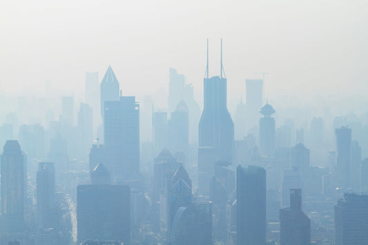 Air Pollution over New York landscape